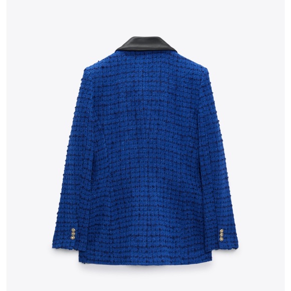 Zara combination faux leather textured blazer - Picture 13 of 14